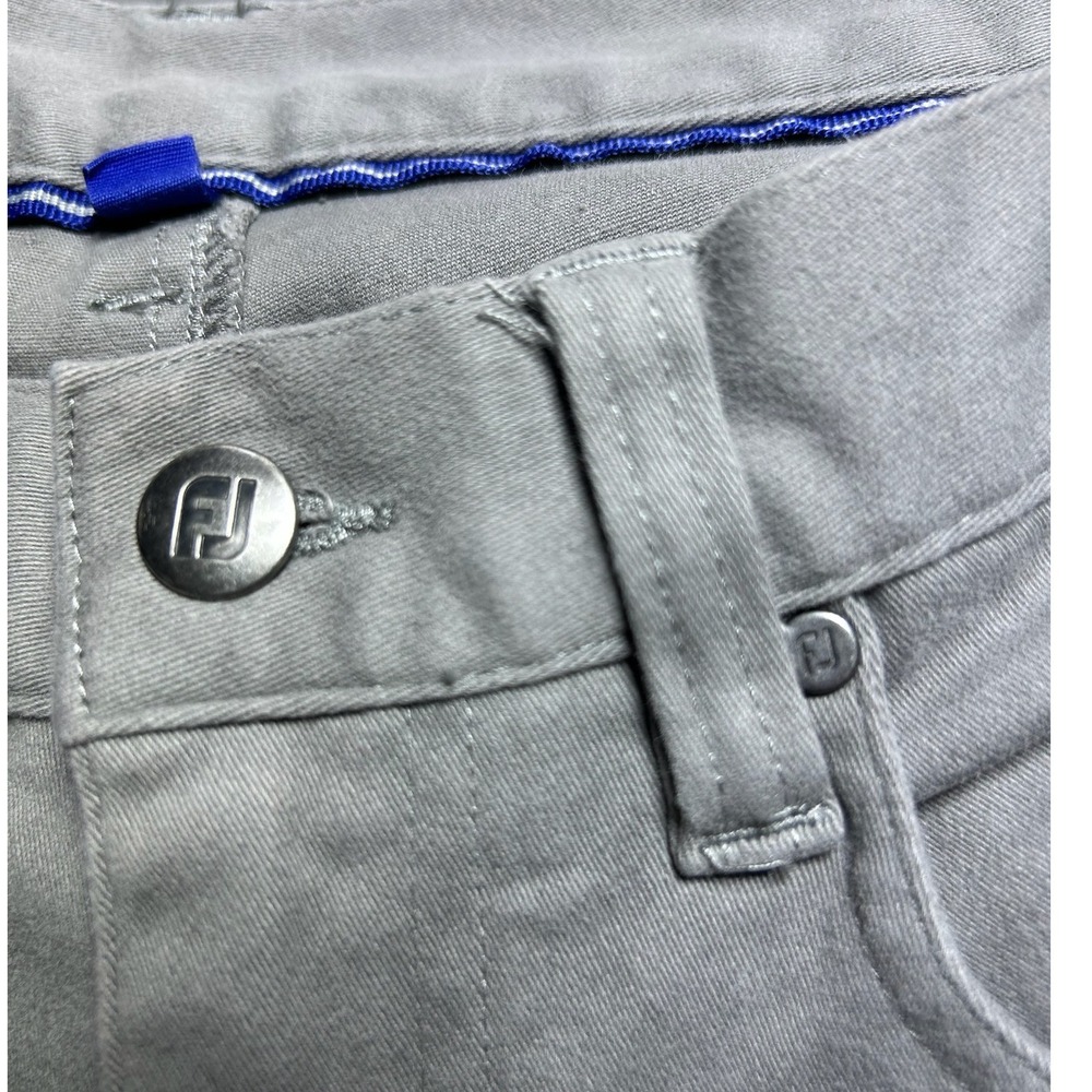 FJ FootJoy Mens Straight Leg 5-Pocket Pants Grey Cotton Blend Size‎ 33x32 - Picture 5 of 13
